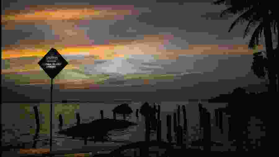 Sunset at Poovar Island