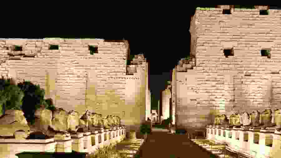 Enjoy the Light & Sound show at the Karnak Temple in Luxor, Egypt