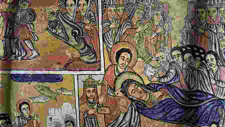 Wall murals in Bahar Dar