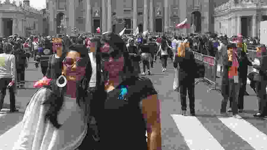 Outside the Vatican Museum