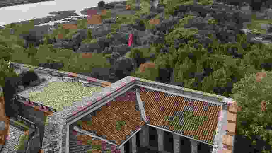 View of lush forest from Butrint Archeological Site