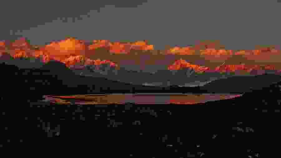 Sunrise in the mountains