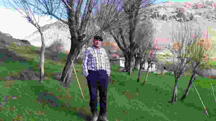 Happy tourist exploring the greenery