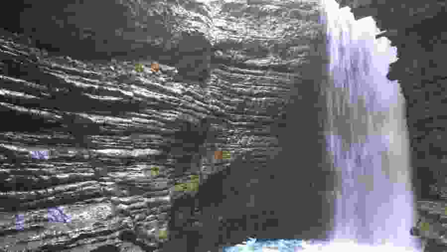 Cave Waterfall In Giriz Village, Azerbaijan