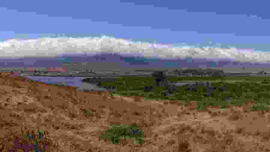 Ngorongoro Crater rim from the bottom
