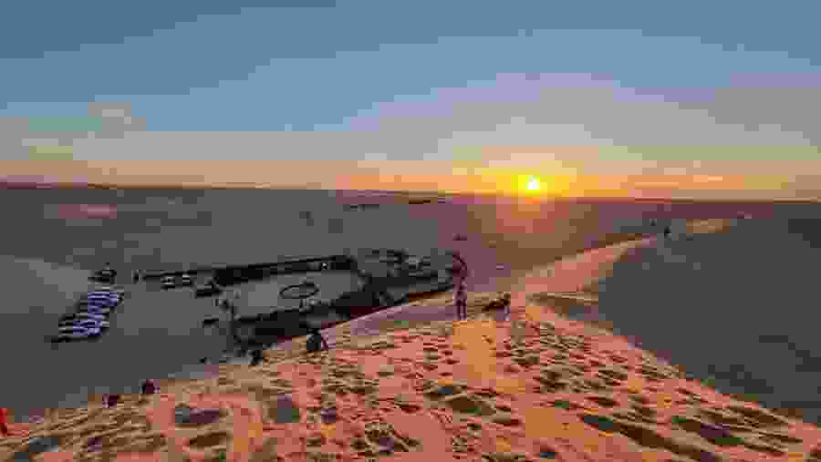 Witness a majestic sunset at Sahara Dessert