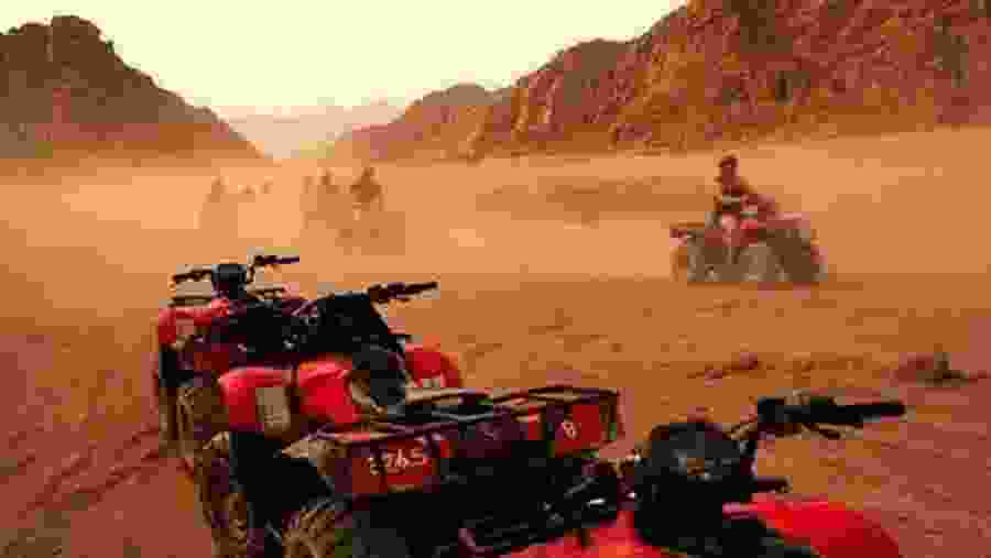 Travelers in ATVs