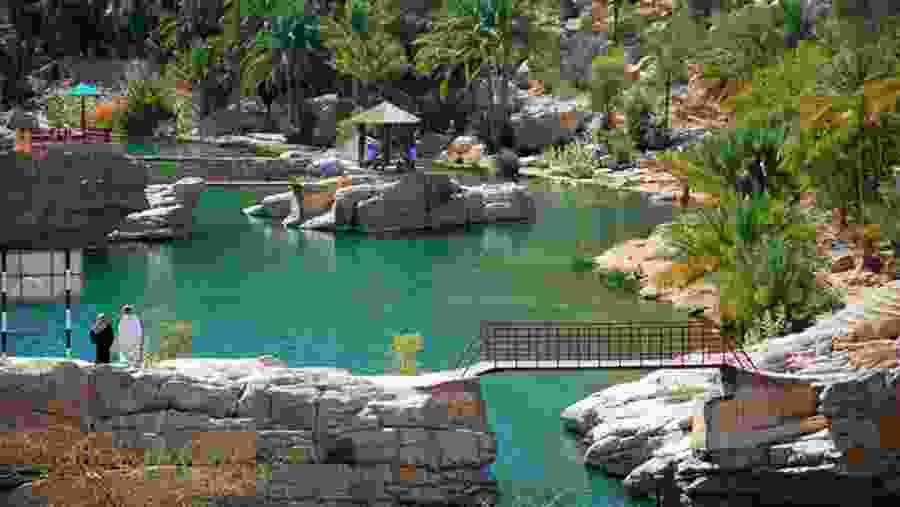 Spot the scenic Wadi Bani Khalid in Oman