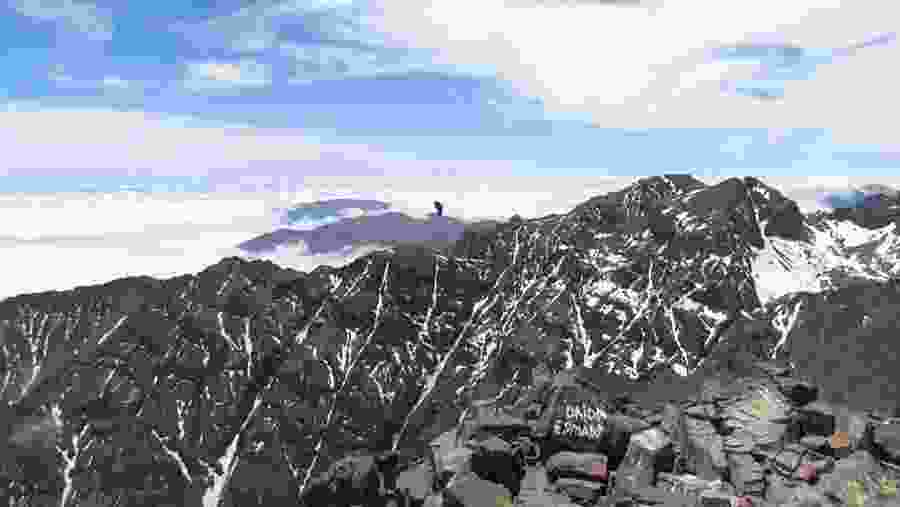 A view on the trek on Mt. Toubkal