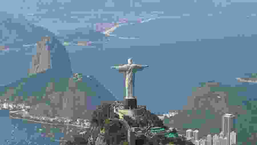 View of Christ the Redeemer statue and Sugar Loaf Mountain