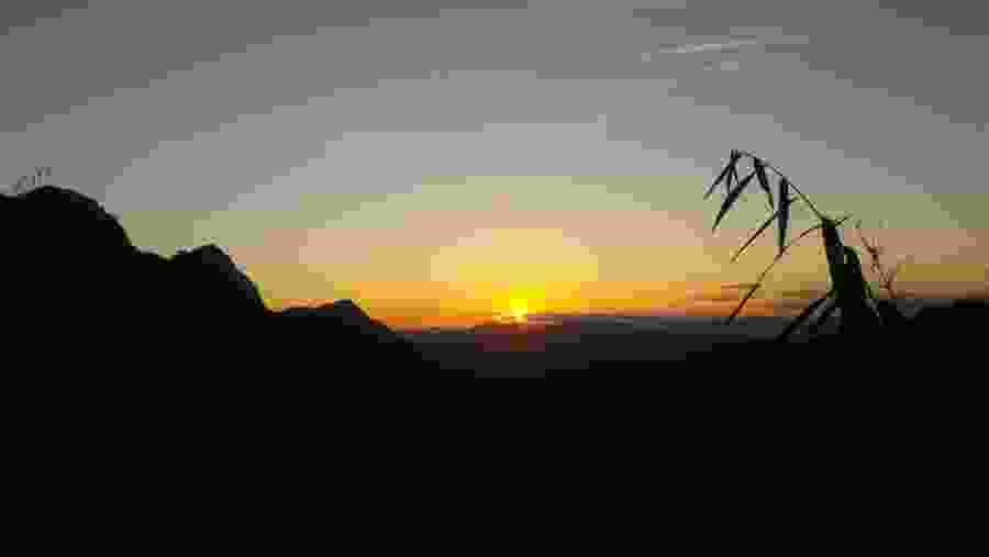Sunrise from Mount  Mount Phousi