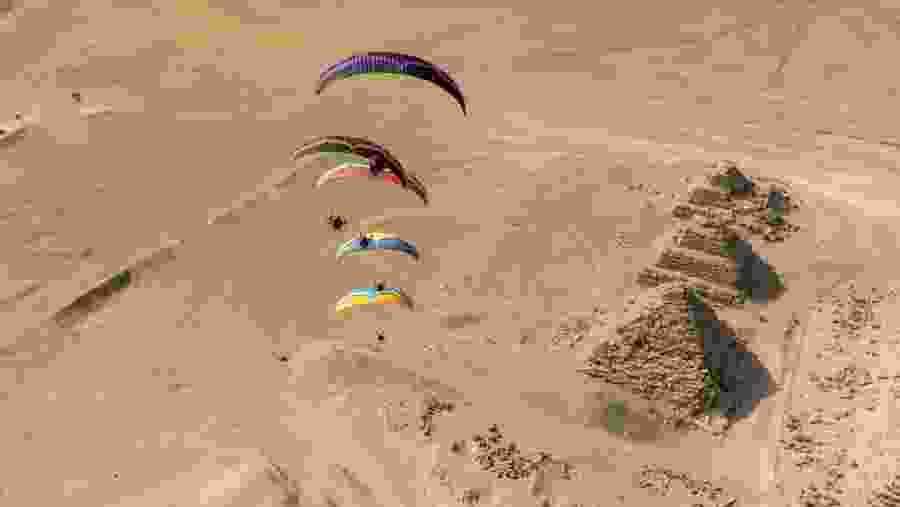 Paragliding Over the Pyramids of Giza