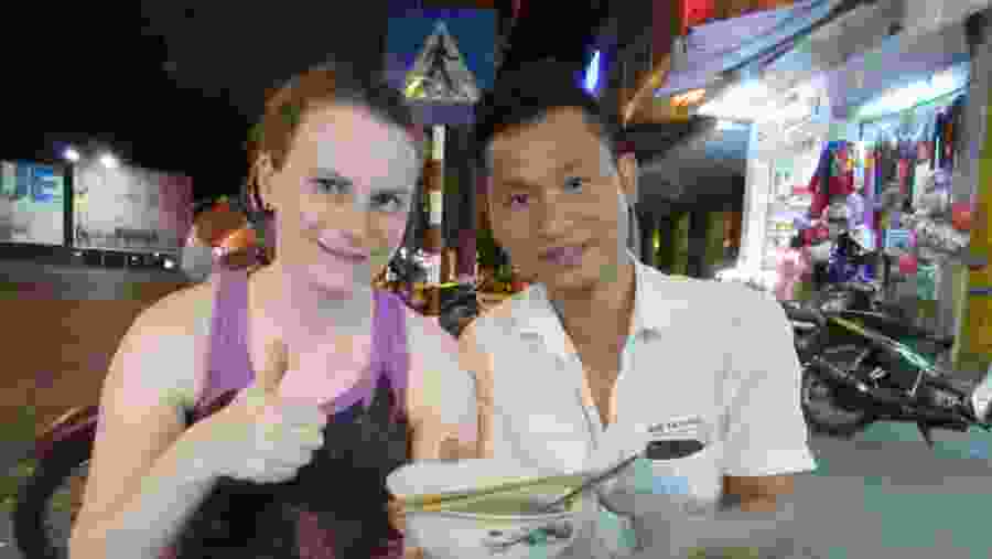 Happy guest and guide