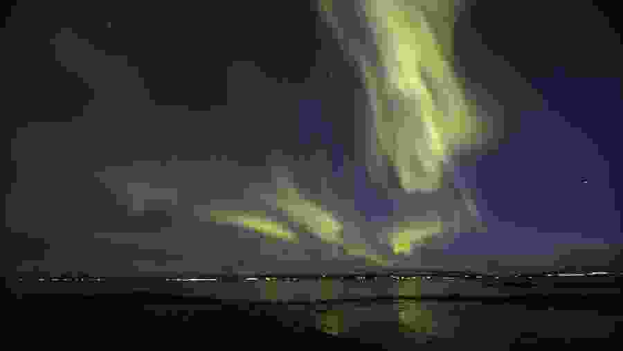 Aurora magic over the Whale Island