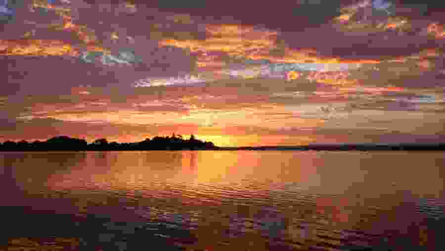 Sunset view from the Lake