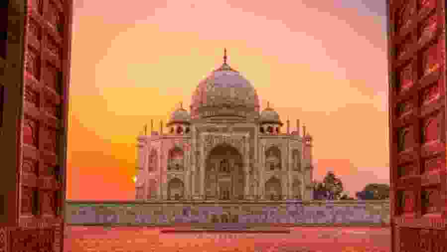 Sunrise View of Taj Mahal