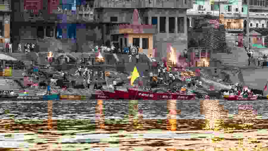 Cremation on the banks of Ganges, Varanasi