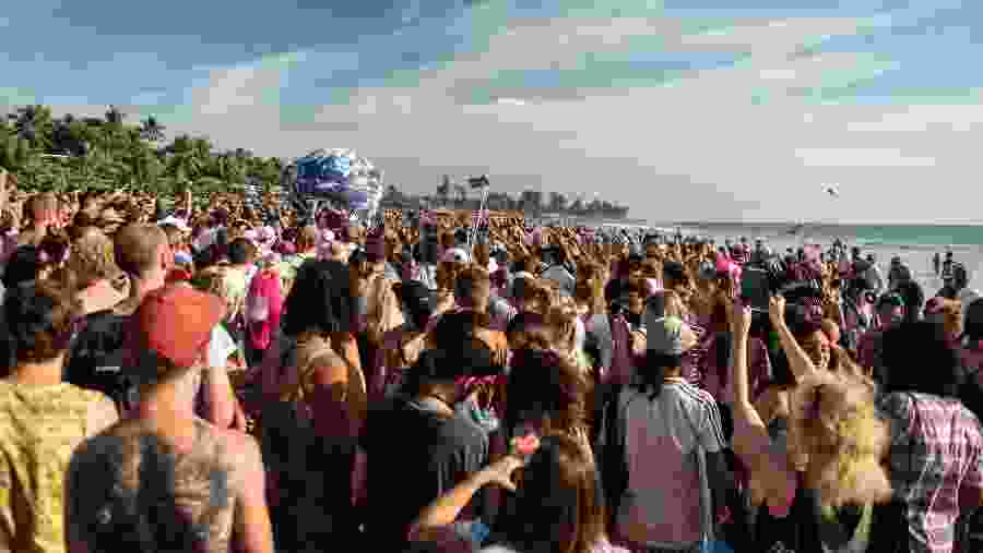 Freak parade. Carnival in Arambol, GOA.