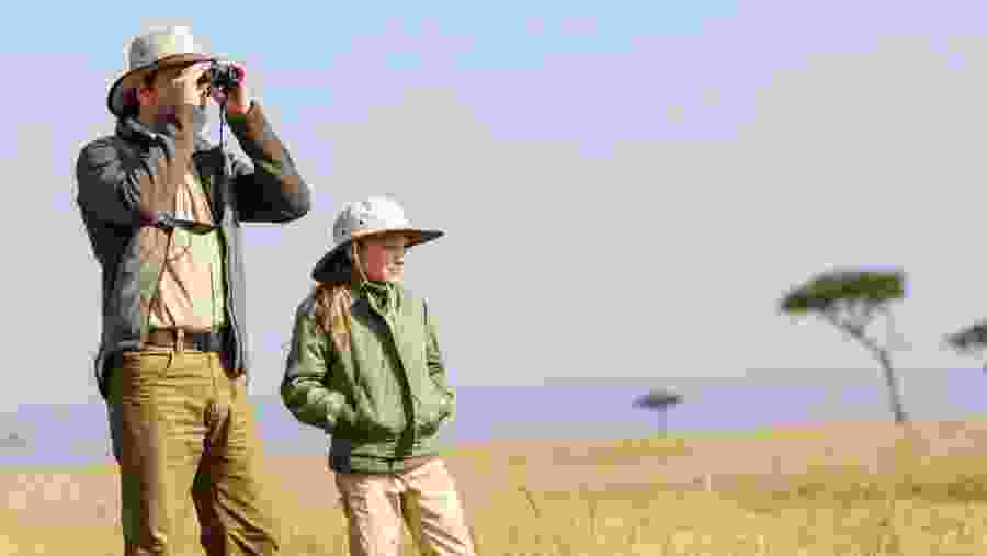 Tourists at Mikumi National Park