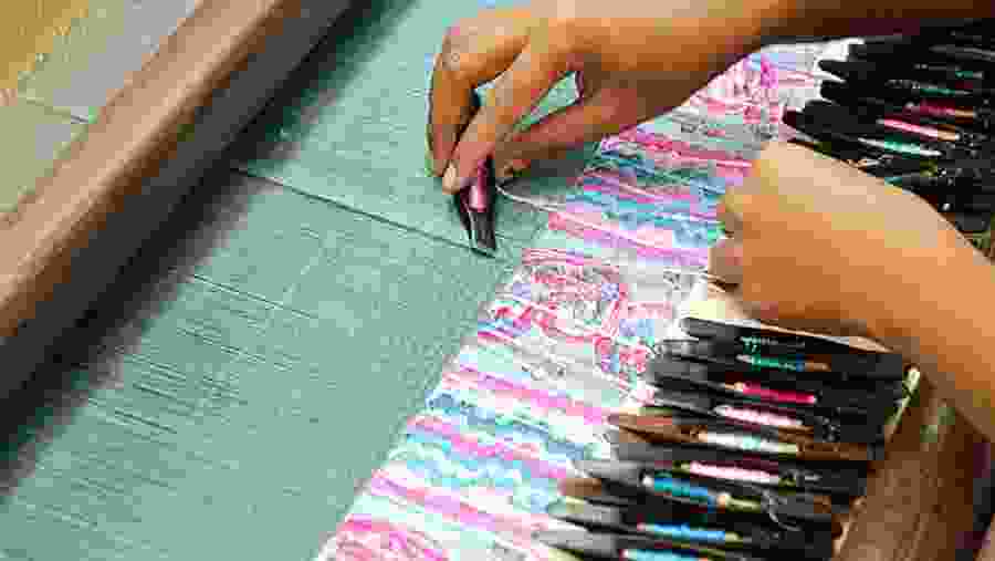 See the Delicate Silk Weaving