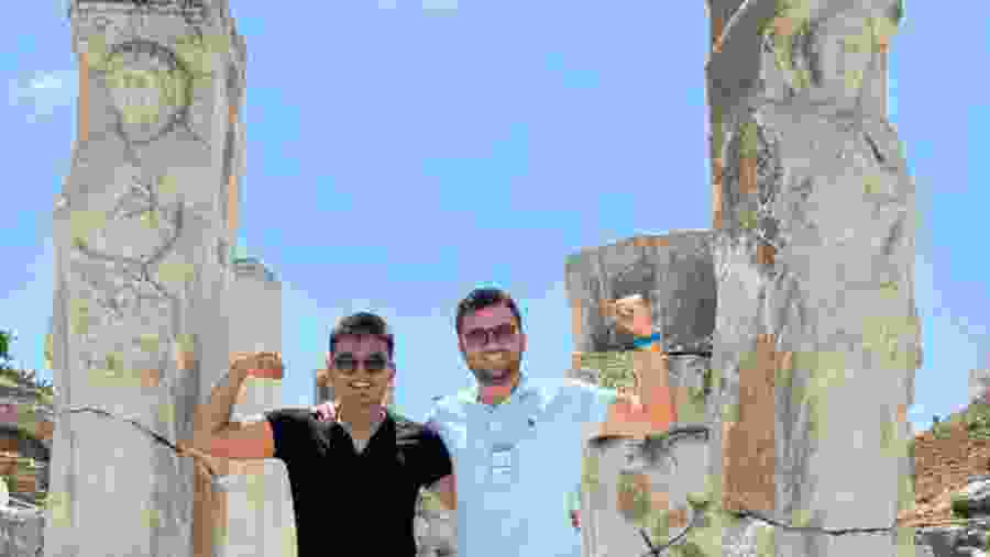 Tourists enjoying the tour