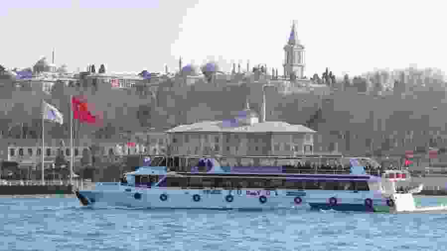 Admire the views of Topkapi Palace, Hagia Sophia and Blue Mosque