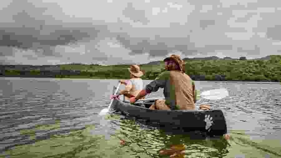 Canoeing at Lake duluti