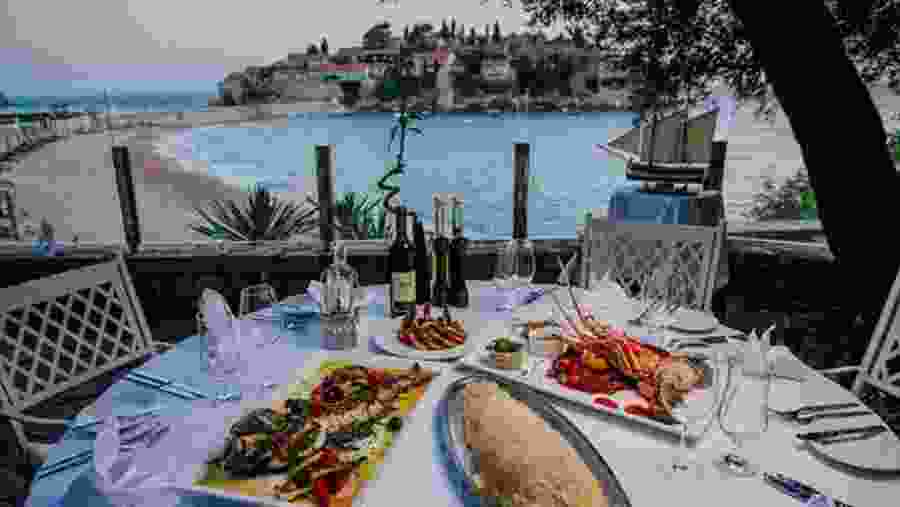 Lunch at Sveti Stefan