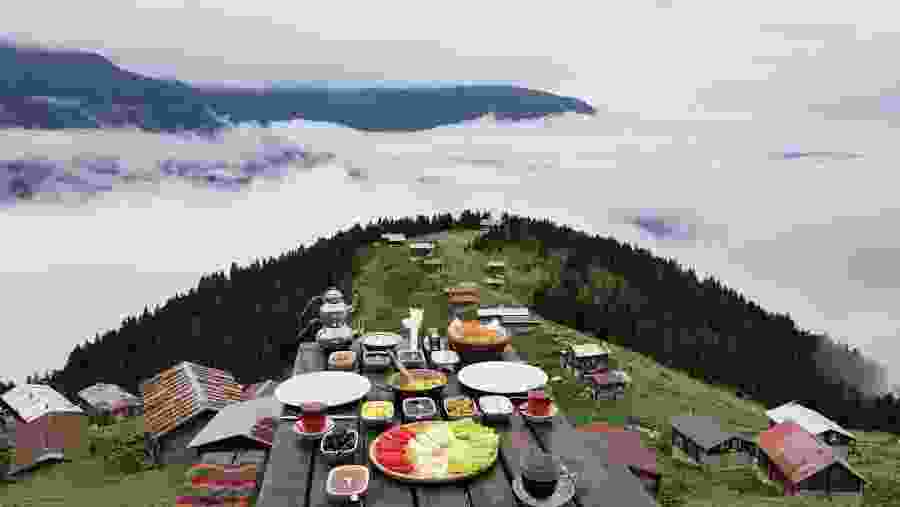 Turkish meal with the clouds