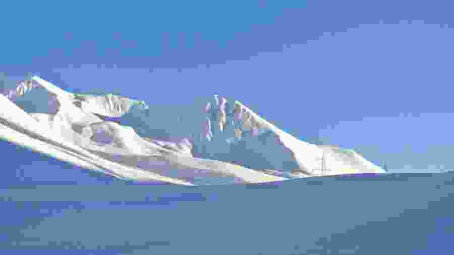 Snow-covered terrain