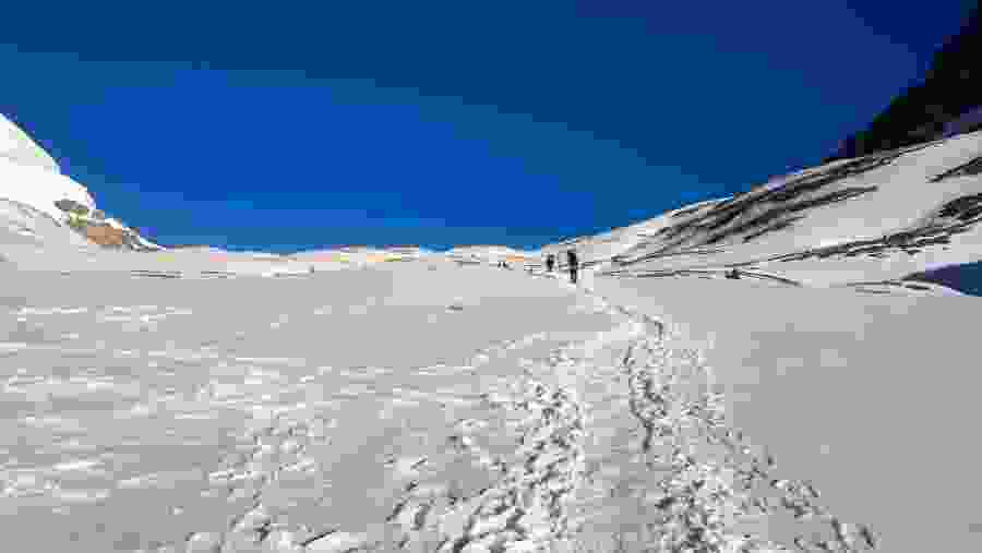 Snow white mountains
