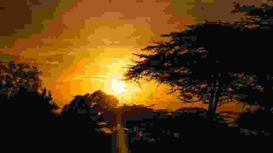 Sunset at the Selous Game Reserve