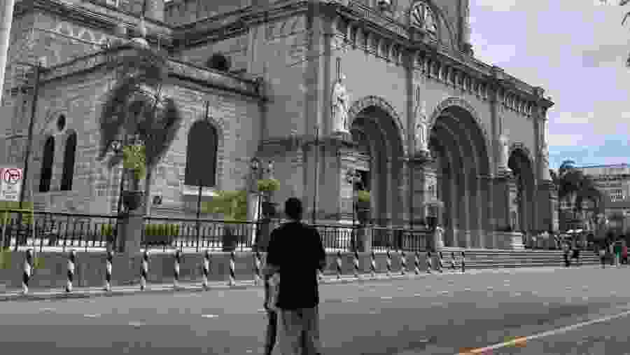 An outside view of Manila Cathedral