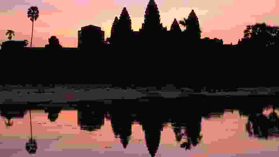 Sunrise reflections at Angkor Wat