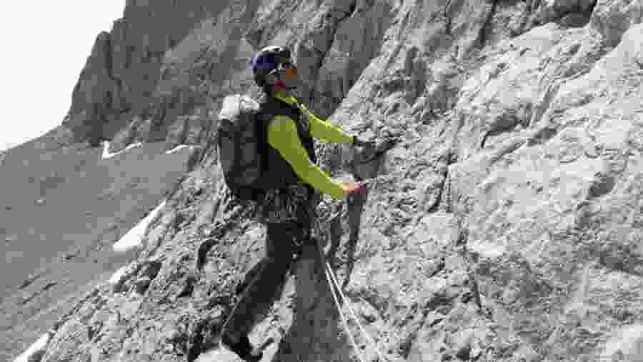 Alpine rock climbing