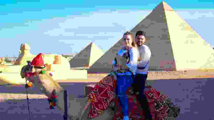 Travelers at the Mini Egypt Park