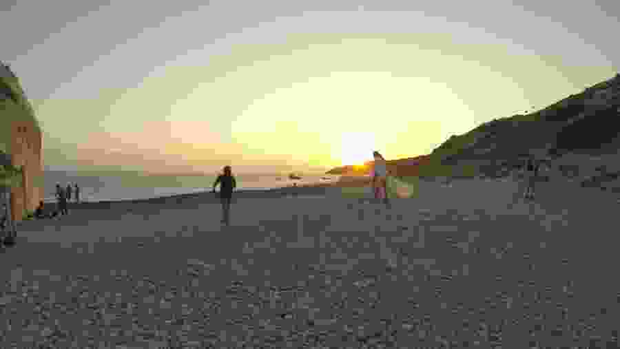 At Aphrodite's Rock beach area