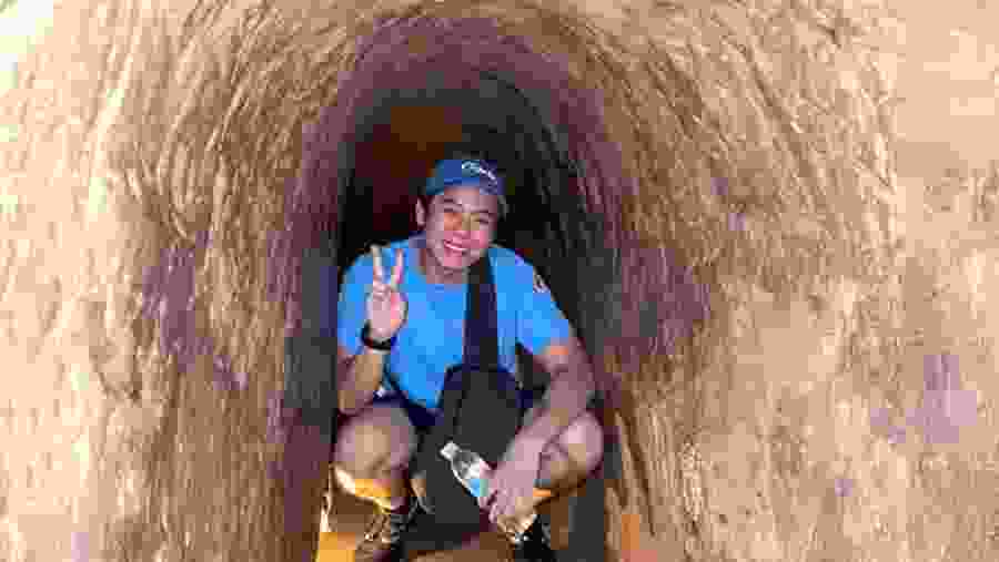 Guest experienced the inside of Cu Chi Tunnels