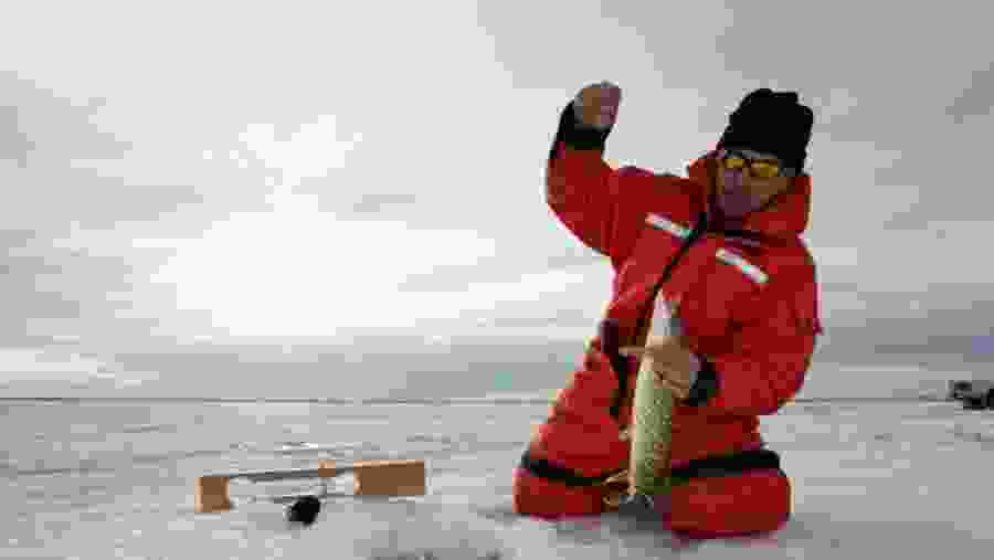 Ice-fishing In Rovaniemi, Finland
