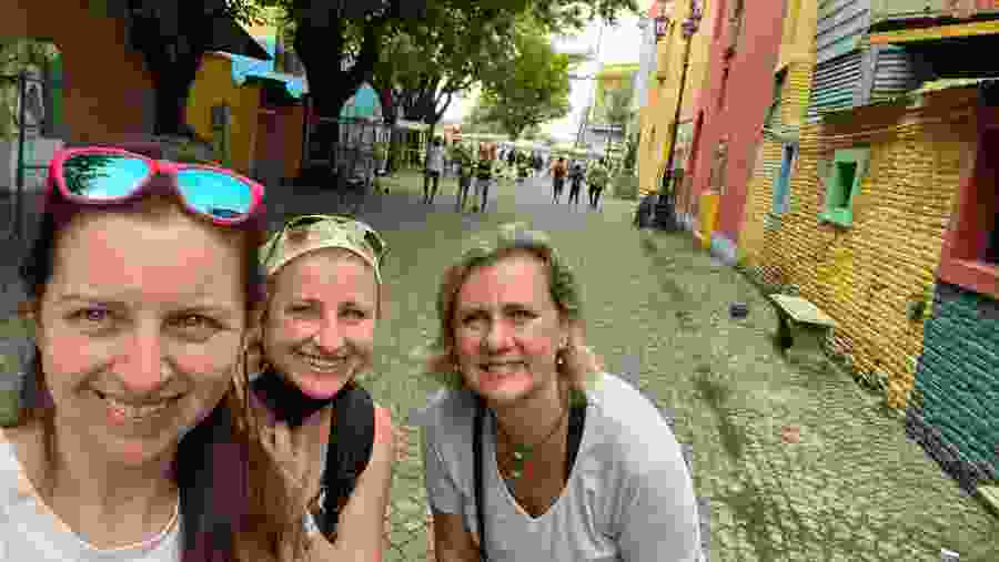 Tourists enjoying the tour