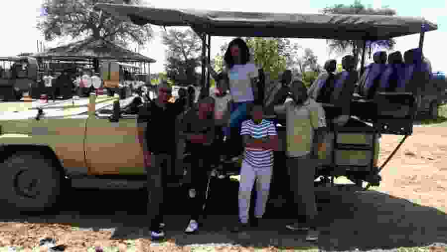 Tourists Getting Ready for a Game Drive at Mikumi