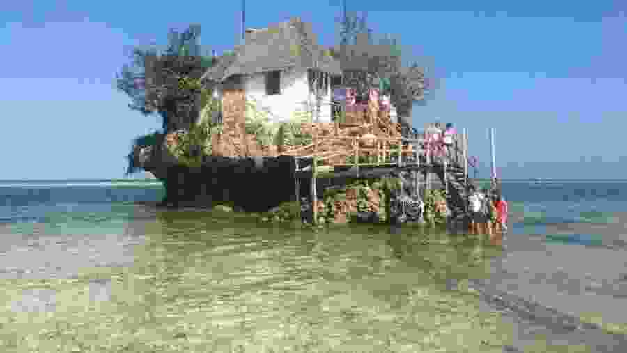 Lunch at Rock Restaurant, Zanzibar