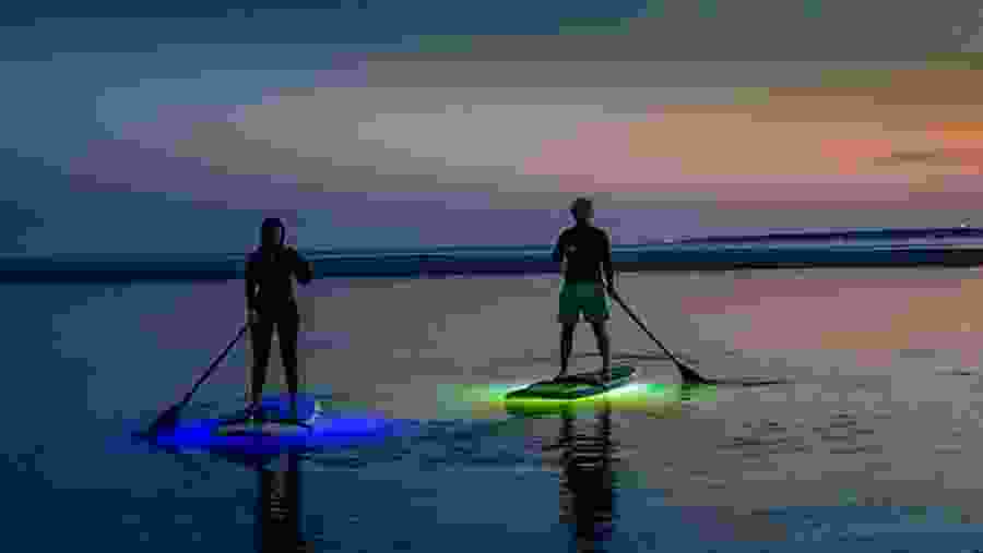 Paddle surfing on the Lake