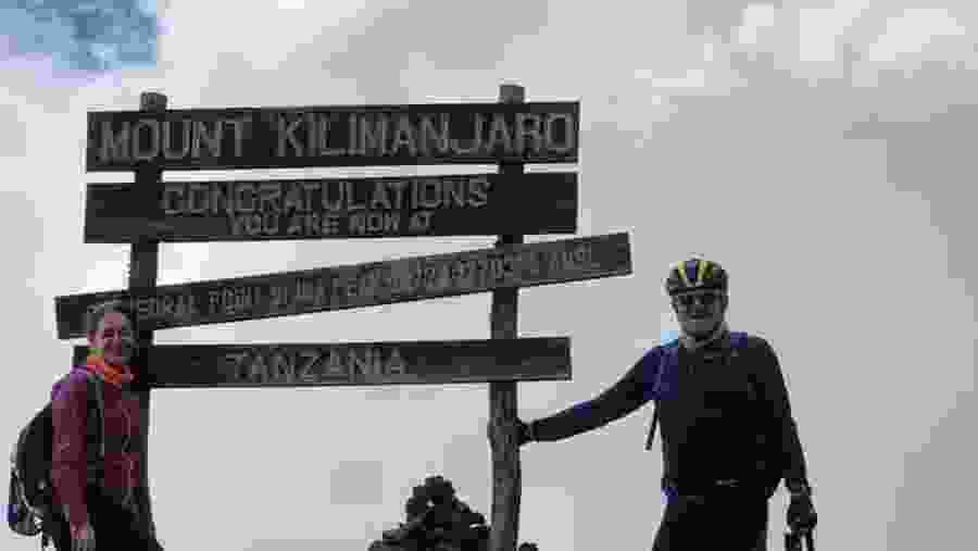 Travellers at Mount Kilimanjaro