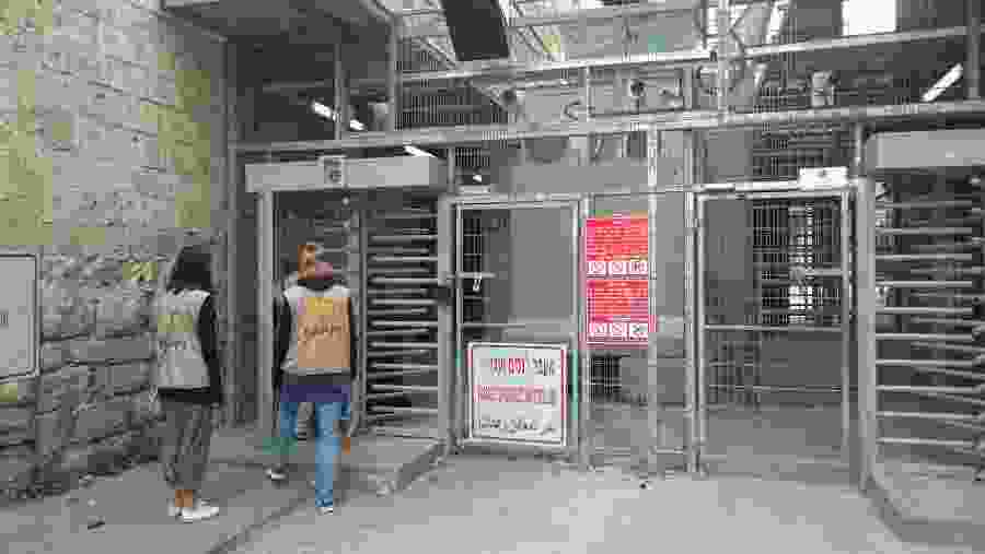 Kafiyah factory in the West Bank