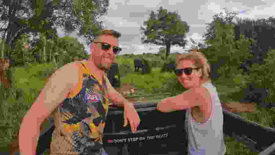 Elephant Safari with Happy Clients