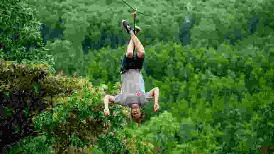 Zip-Lining In Thanh Tan Hot Spring,Hue