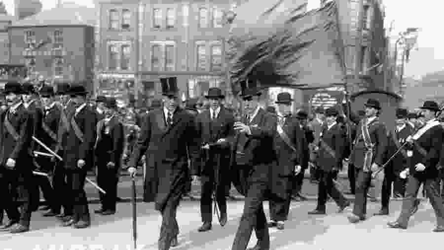 Edward Carson and James Craig on their way to sign the Covenant