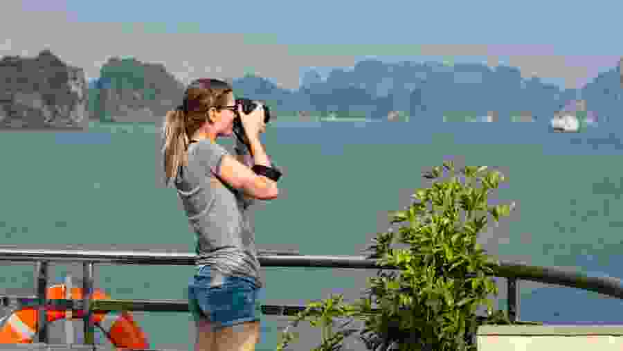 Enjoy clicking pictures while cruising in Halong Bay