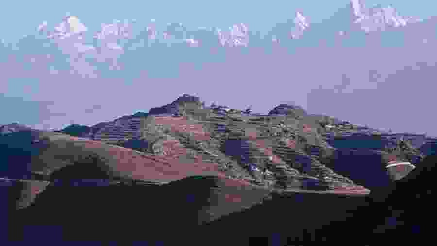 View of the Himalayas from Nagarkot